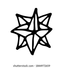 Clíparte de la brújula del doodle dibujado a mano. Aislado en el plano de fondo blanco para impresiones, afiches, papel lindo, diseño de viajes. Ilustración de alta calidad