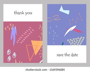 Hand drawn vector cards. Botanic  Design for banner, wedding, poster, invitation, cover, placard, brochure, header.