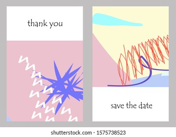 Hand drawn vector cards. Botanic  Design for banner, wedding, poster, invitation, cover, placard, brochure, header.