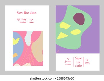Hand drawn vector cards. Botanic  Design for banner, wedding, poster, invitation, cover, placard, brochure, header.
