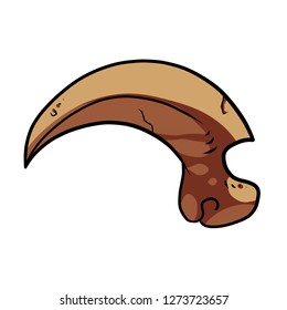 Hand drawn vector cartoon Velociraptor claw fossil stock image for dinosaur related design and stuff