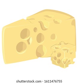 Hand drawn vector of cheese,  illustration