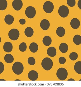 Hand drawn vector cheetah seamless texture