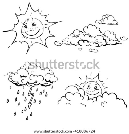 Hand Drawn Vector Childrens Coloring Book Stock Vector (Royalty Free