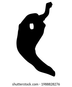 hand drawn vector chili pepper logo, monochrome graphic art, spicy jalapeño, restaurant sign, menu 