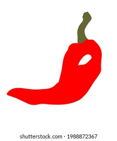 hand drawn vector chili pepper logo, colorful red graphic art, spicy jalapeño, restaurant sign, menu 
