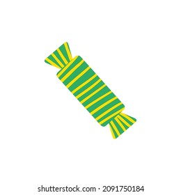 Icono de caramelo de Navidad vector dibujado a mano. Caramelos dulces en la envoltura. Sabrosos dulces para el día de San Valentín, Navidad, Año Nuevo, Pascua, Halloween y fiesta de feliz cumpleaños. postre, azúcar, chocolate, caramelo
