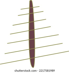 Hand drawn vector christmas tree element isolated. Vector stock illustration.