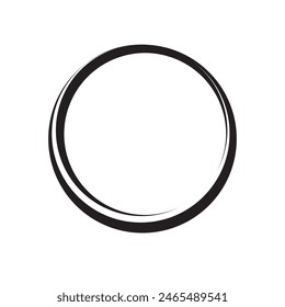 Hand drawn vector circle sketch.Abstract circular doodle round circles geometric element.