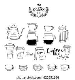 hand drawn vector for coffee shop