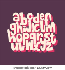 Hand drawn vector color Alphabet