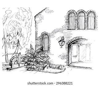 hand drawn vector cute outdoor territory 