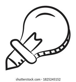 Hand drawn vector design of creative writing icon