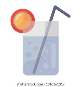 Handgezeichnete Vektorgrafik des erfrischenden Getränkesymbols.