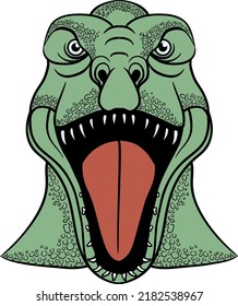 Handgezeichnete Vektorgrafik-Dinosaurier. Für T-Shirt-Ausdrucke und andere Verwendungszwecke.