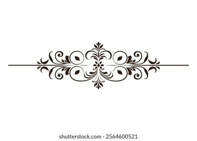 Hand drawn vector dividers. Lines, borders and laurels set.Frame border ornament. Decor line design pattern, flower luxury decoration. Book element, antique ornate classic floral. 