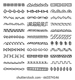 Hand drawn vector dividers. Set of borders for your blog posts decor. Decorative lines for restaurant menu design.