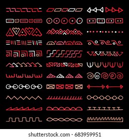 Hand drawn vector dividers. Set of borders for your blog posts decor. Decorative lines for restaurant menu design.