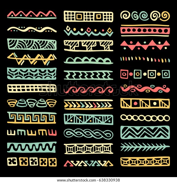 Hand Drawn Vector Dividers Set Borders Stock Vector Royalty Free