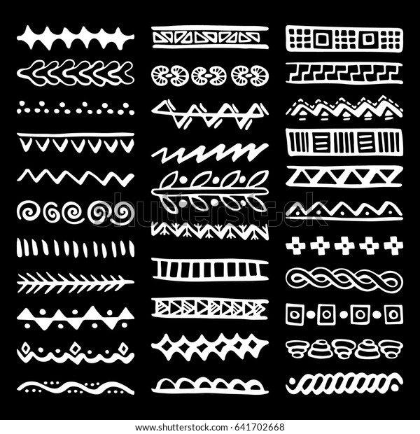 Hand Drawn Vector Dividers Set Borders Stock Vector Royalty Free