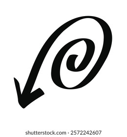 Hand drawn vector doodle arrow isolated on a white