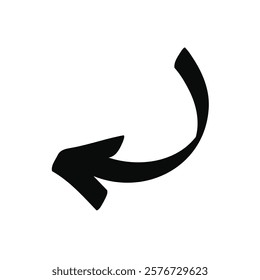 Hand drawn vector doodle arrow isolated on a white