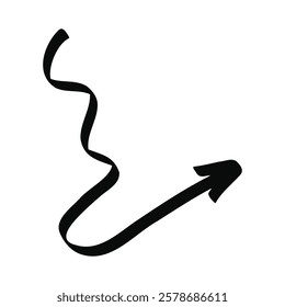 Hand drawn vector doodle arrow isolated on a white