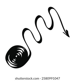 Hand drawn vector doodle arrow isolated on a white