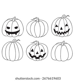 Dibujado a mano Vector doodle de una calabaza de Halloween