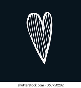 Hand drawn vector doodle heart.  Element for design and decorations.
