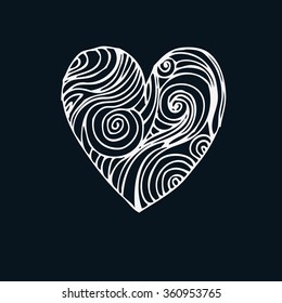 Hand drawn vector doodle heart.  Element for design and decorations.