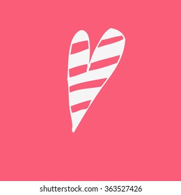 Hand drawn vector doodle heart.  Element for design and decorations.