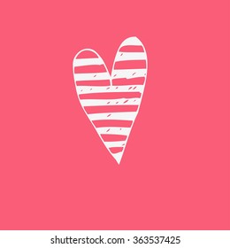 Hand drawn vector doodle heart.  Element for design and decorations.