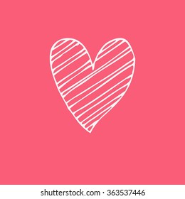 Hand drawn vector doodle heart.  Element for design and decorations.
