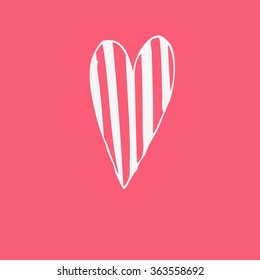 Hand drawn vector doodle heart.  Element for design and decorations.