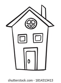 casa de doodle de vector dibujado a mano