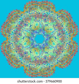 Hand drawn vector doodle mandala