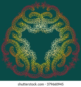 Hand drawn vector doodle mandala