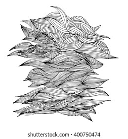 Hand drawn vector doodles. Abstract background.