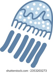 hand drawn vector element illustration childish jellyfish