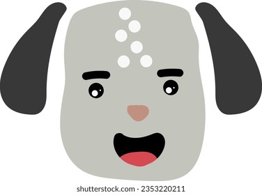 hand drawn vector element illustration childish dog