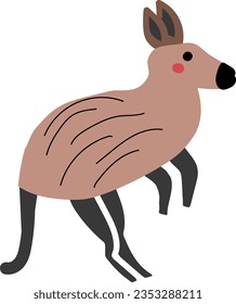 hand drawn vector element illustration childish cute mouse deer