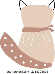 hand drawn vector element illustration childish cute cat
