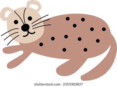 hand drawn vector element illustration childish cute cat