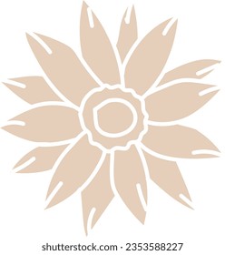 ilustración de elemento vector dibujado a mano infantil FLORES BOTÁNICOS