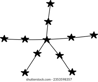 hand drawn vector element illustration childish zodiac constellations