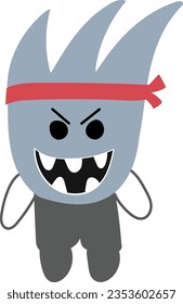 hand drawn vector element illustration childish cute monsters