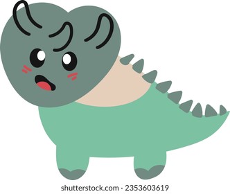 hand drawn vector element illustration childish cute dinosaurs