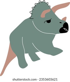hand drawn vector element illustration childish cute dinosaurs