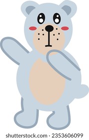 handgezeichnete Vektorgrafik kindisch süßer Bär
